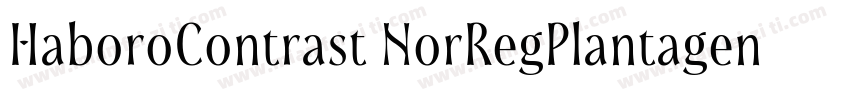 HaboroContrast NorRegPlantagenetChe字体转换